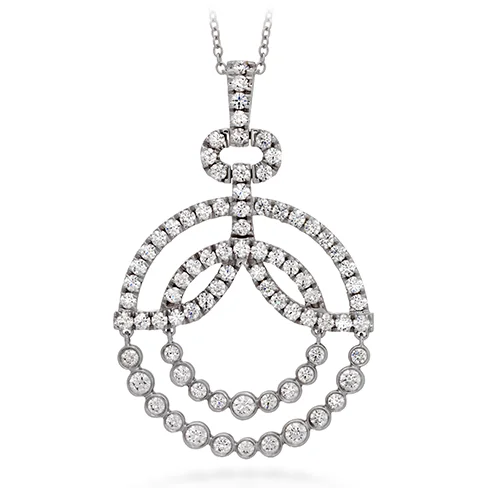 Crystal Choker Necklaces-Hearts On Fire Copley Diamond Circle Pendant Necklace