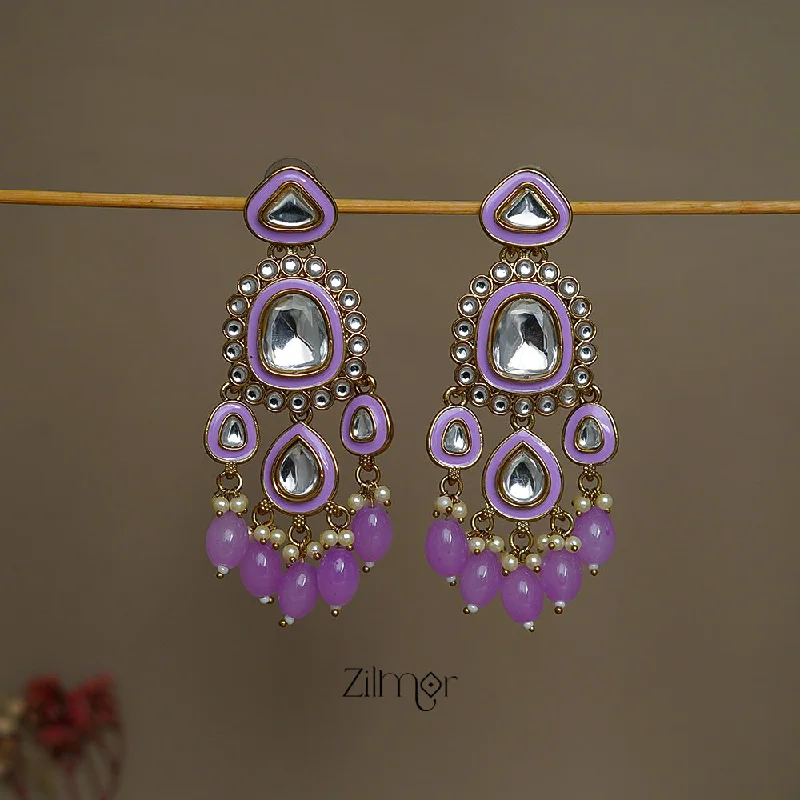 Elegant Crystal Earrings for Women-FS101589  - Kundan Enameled Earrings(color option)