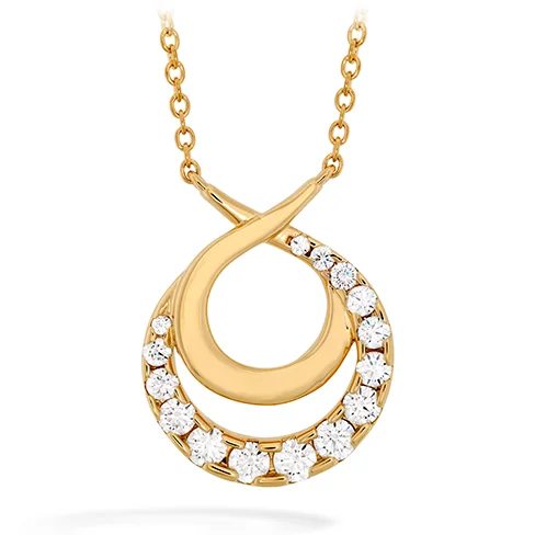 Modern Necklaces-Hearts On Fire Optima Double Circle Necklace