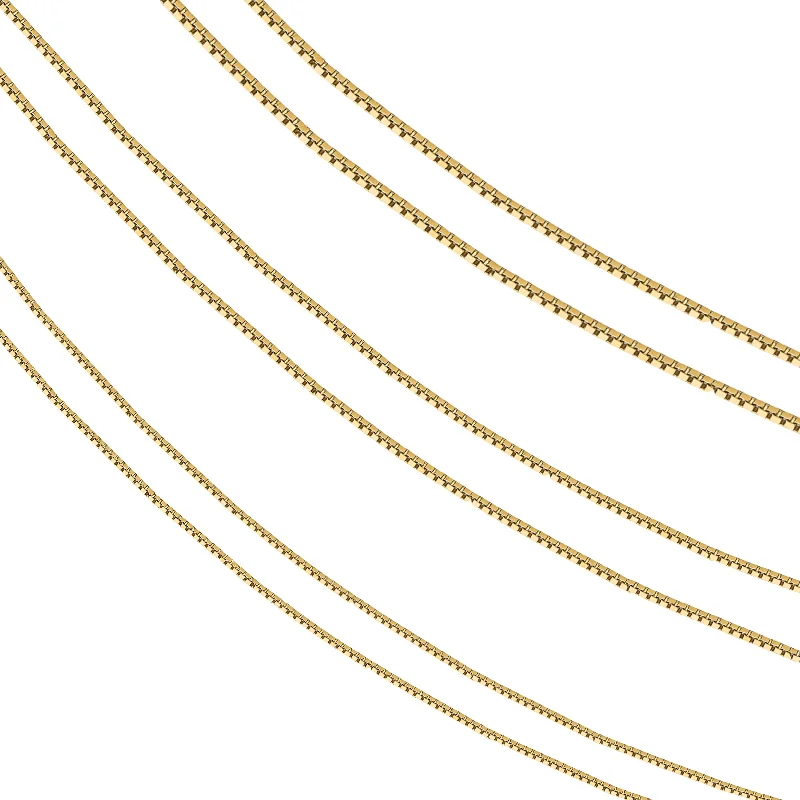 Dainty Necklaces-14k Round Box Chain Necklace