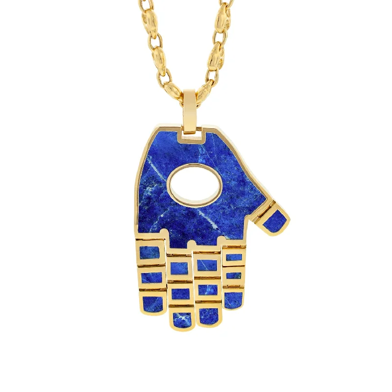 Onyx Necklaces-The Lapis Lazuli Hand