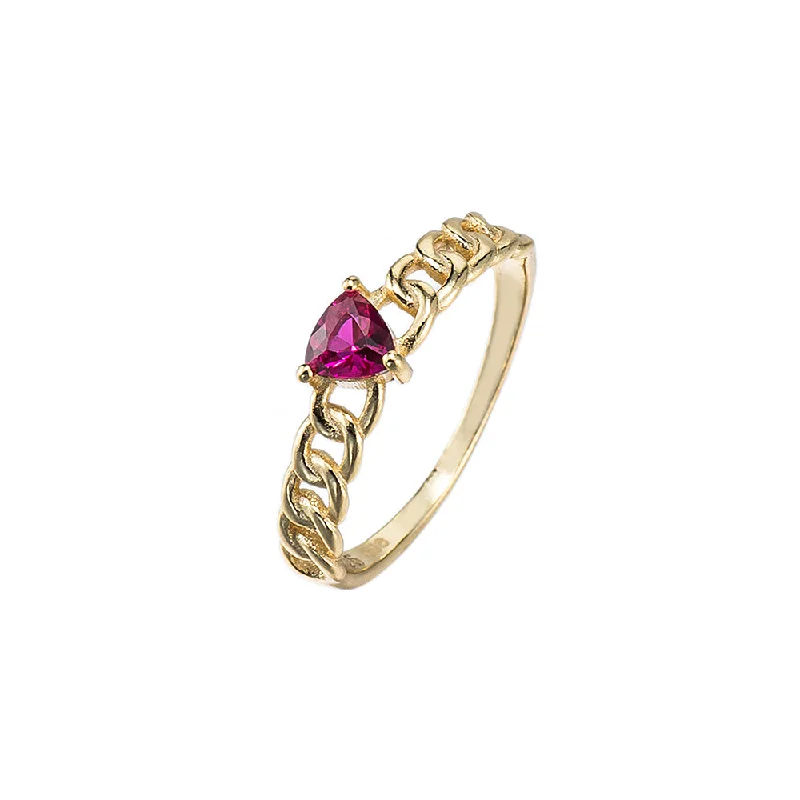 18ct Gold Plated Ruby