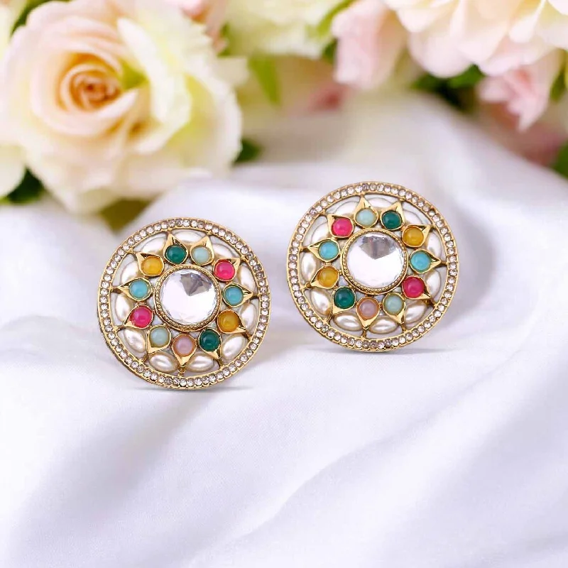 Minimalist Hoop Earrings-Multicolor Antani Studs