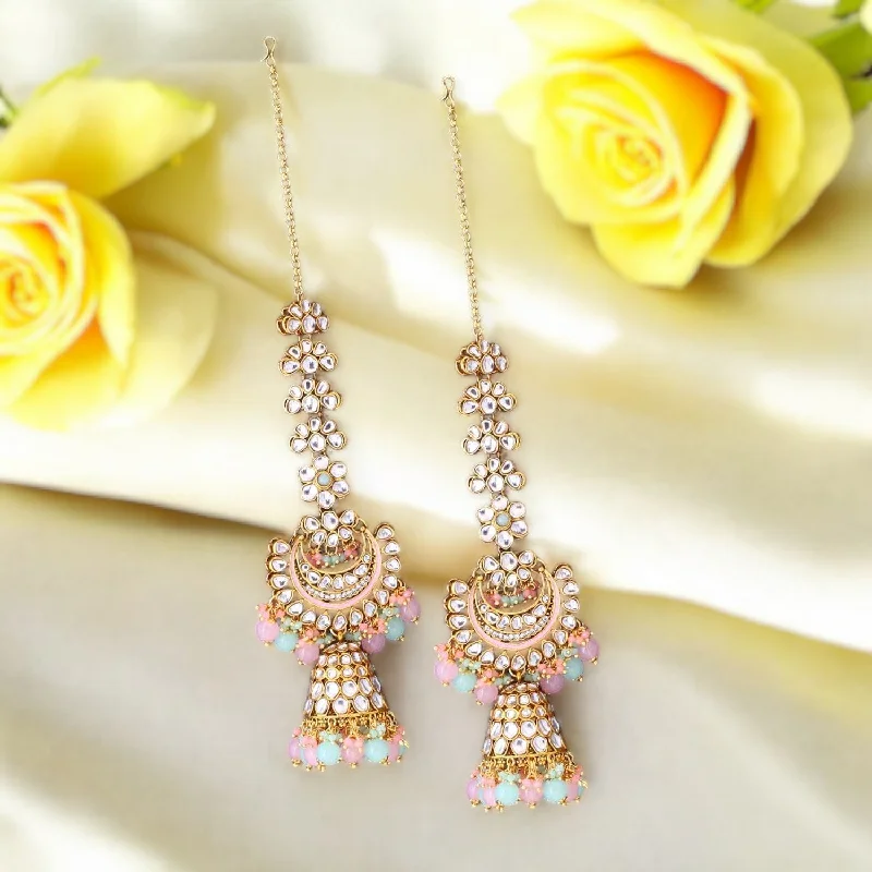 Elegant Pearl Earrings for Women-Prismatic Karanja Sahara Jhumkis