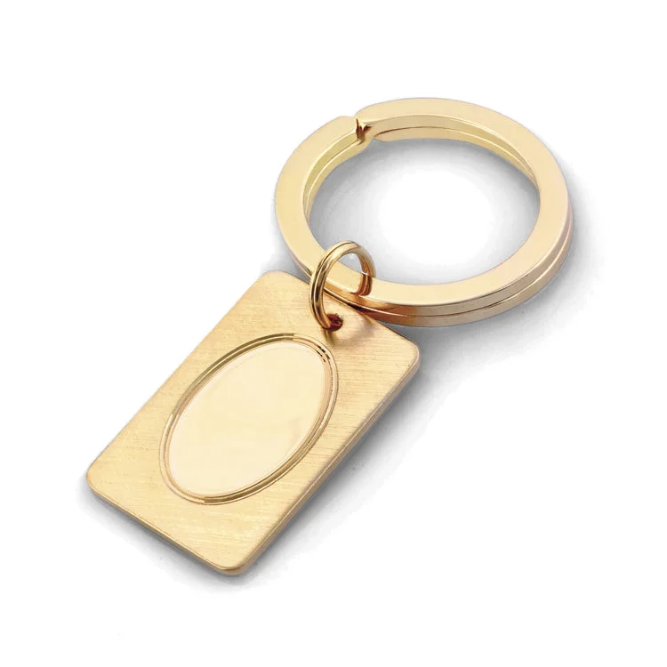 Men’s Custom Wedding Bands with Diamonds-Gold Finish Tu-Tone Key Ring