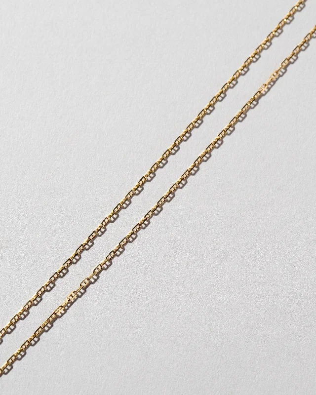 Personalized Gold-Plated Necklaces-Petite Diamond Cut Chain Necklace