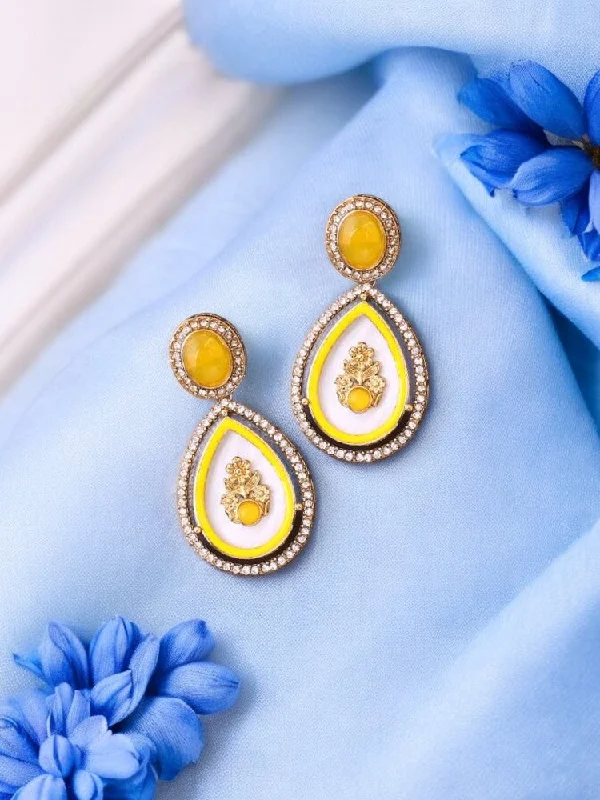 Personalized Drop Earrings for Women-Lemon Pritika Danglers