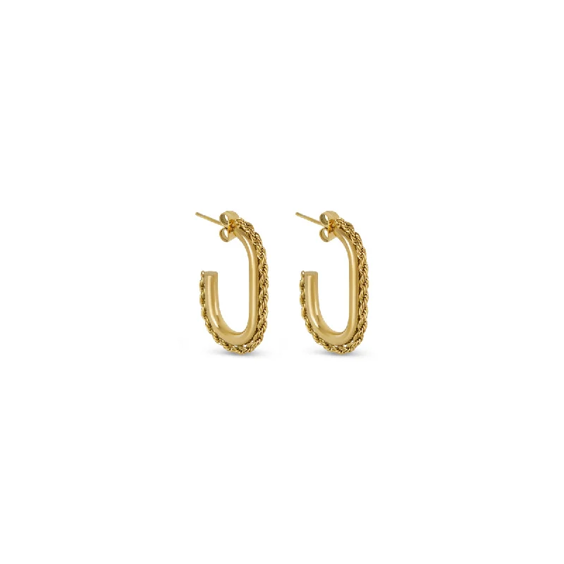 Large Hoop Earrings-Ariana Hoop Earrings - Gold