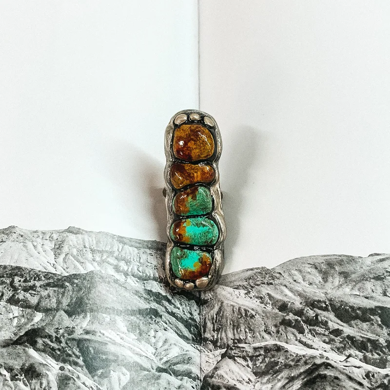 Luxury Crystal Earrings for Women-Boho Stacked Clay Adjustable Ring in Turquoise