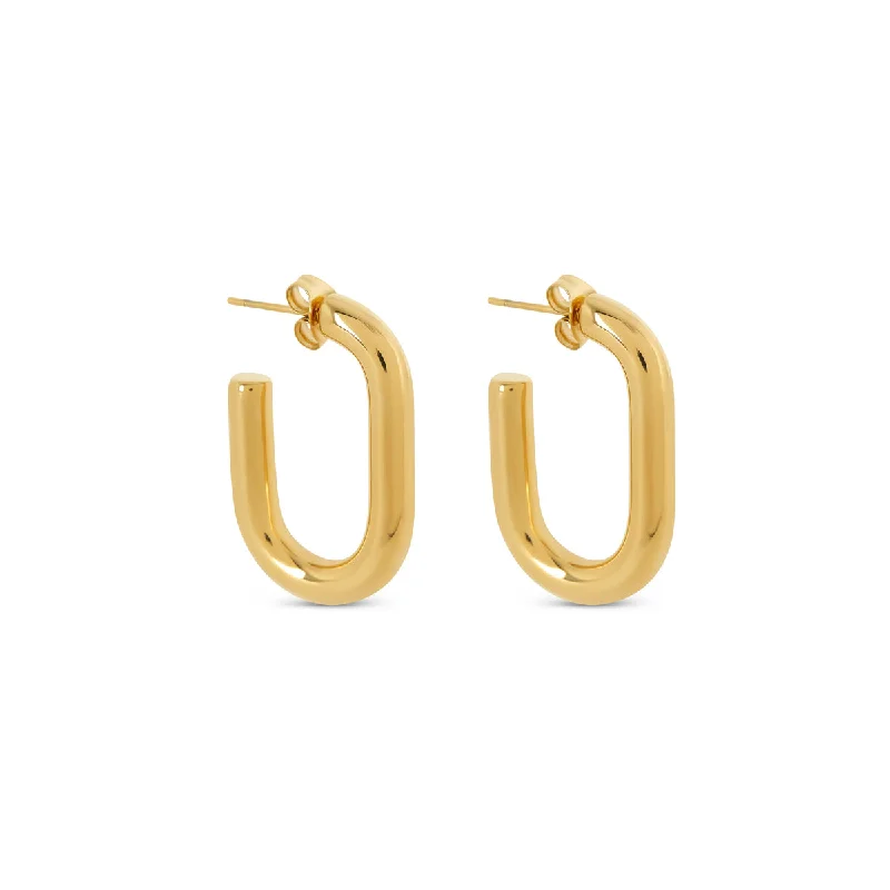 Gold Hoop Earrings-Piper Hoop Earrings - Gold