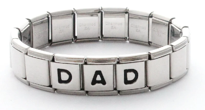 Personalized Women’s Bracelets with Names-13mm DAD Nomination Like Bracelet,Stainless Steel