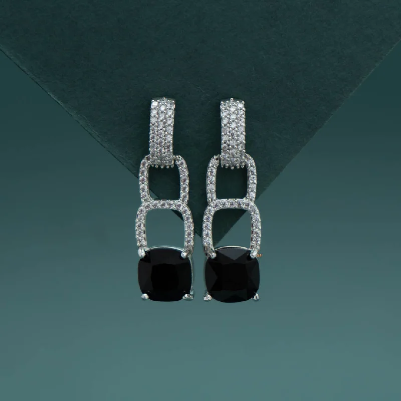 Bold Crystal Earrings-KG101535 - AD Earrings (color option)