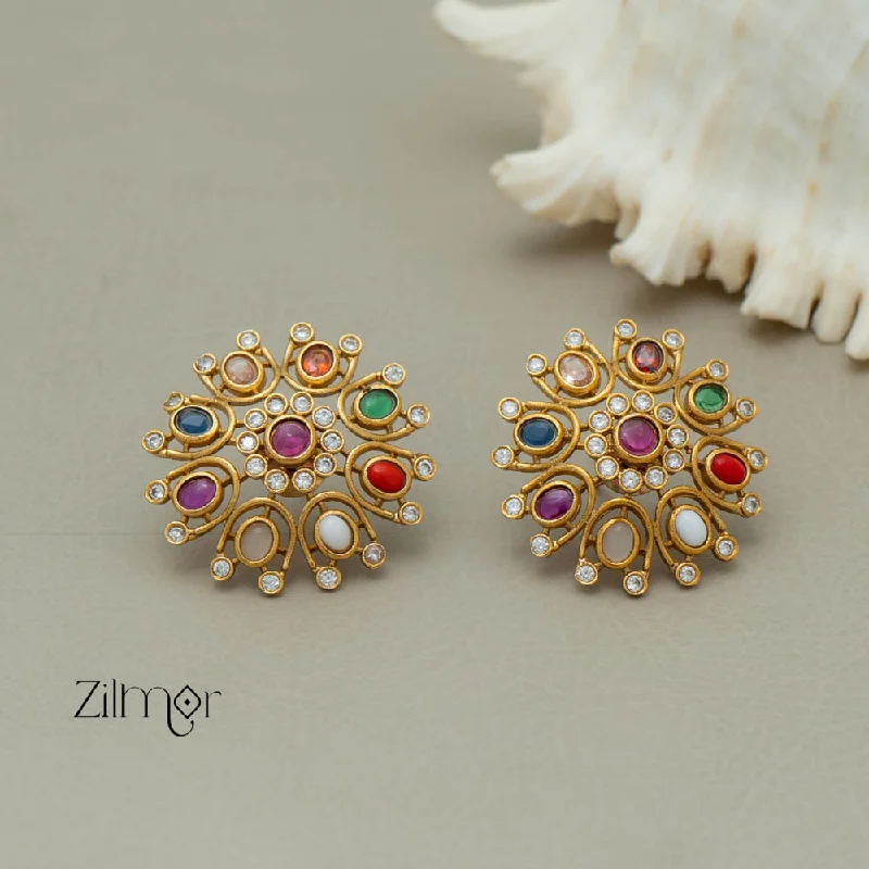 Crystal Dangle Earrings for Women-SN101637 - Navarathna Stones Earrings