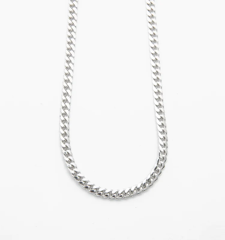 Personalized Necklaces-Curb Chain Necklace in Sterling Silver