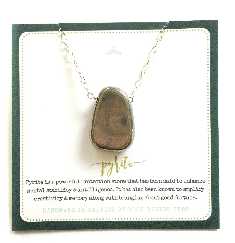 Simple Necklaces-necklace . smooth pyrite