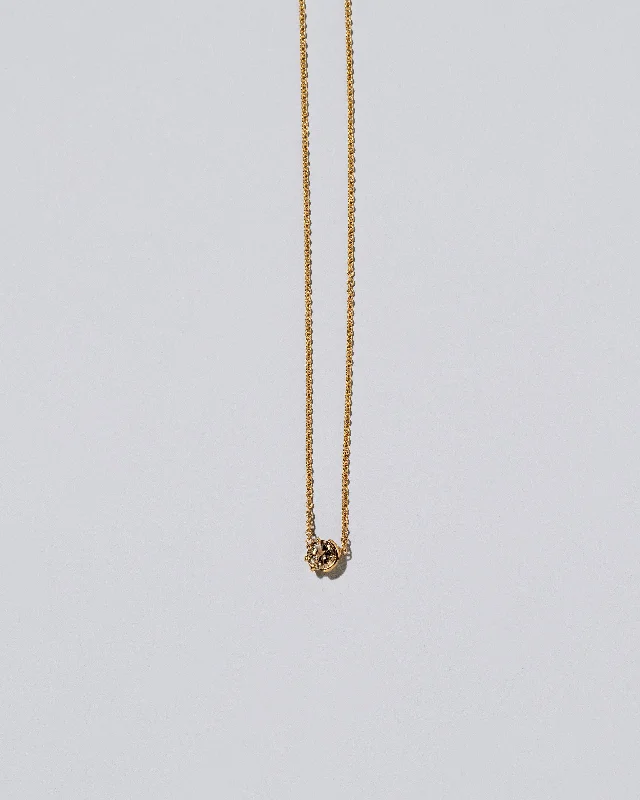 Real Gold Necklaces-Sun & Moon Necklace - Champagne Diamond