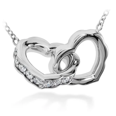 Vintage Necklaces-Hearts On Fire Lorelei Interlocking Diamond Heart Necklace