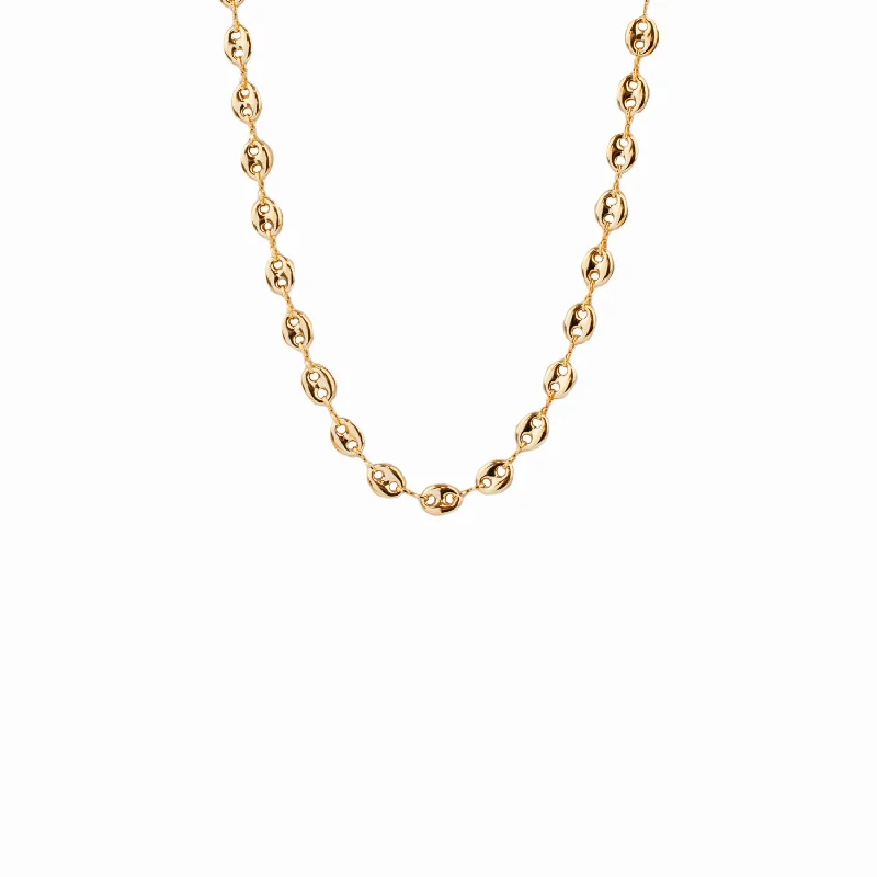 Moon Necklaces-gold fill 15 1/2" anchor link necklace