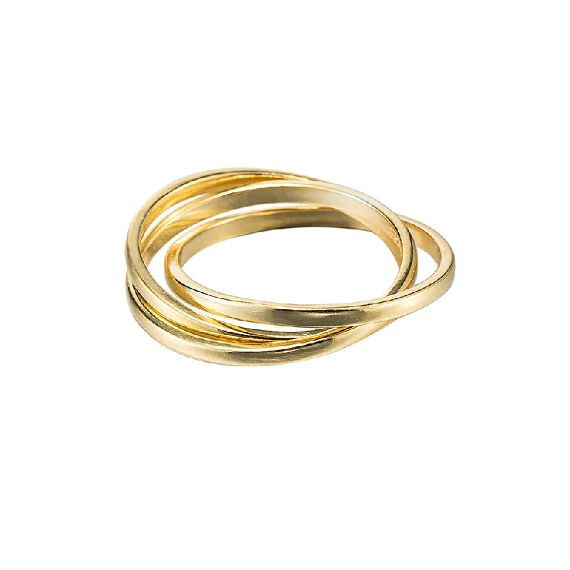 Handcrafted Wedding Ring Designs-Interlock Band Ring