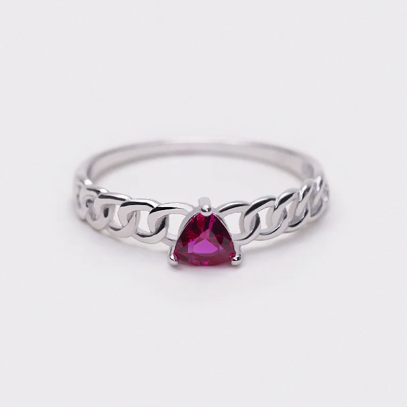 925 Sterling Silver Ruby