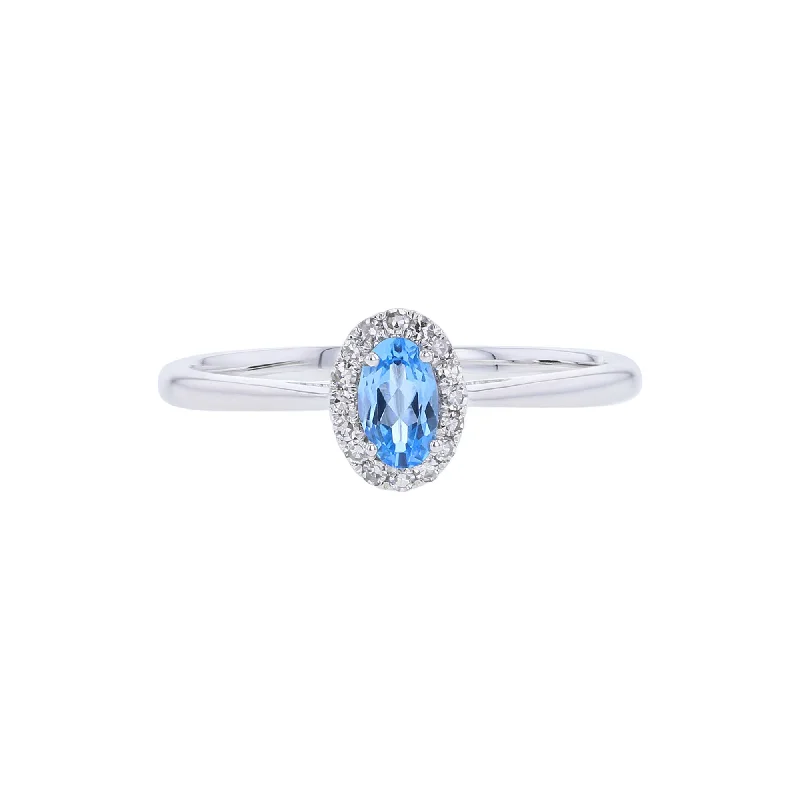 Wedding Rings for Couples-Popsicle Blue Topaz & Diamond Ring