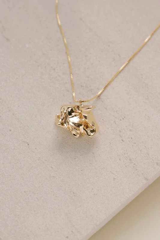 High Fashion Necklaces-Gold Nugget Necklace