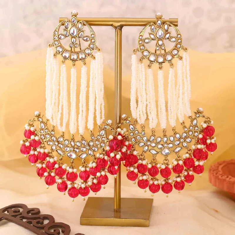 Trendy Drop Earrings-Rani Rashika Chandbalis