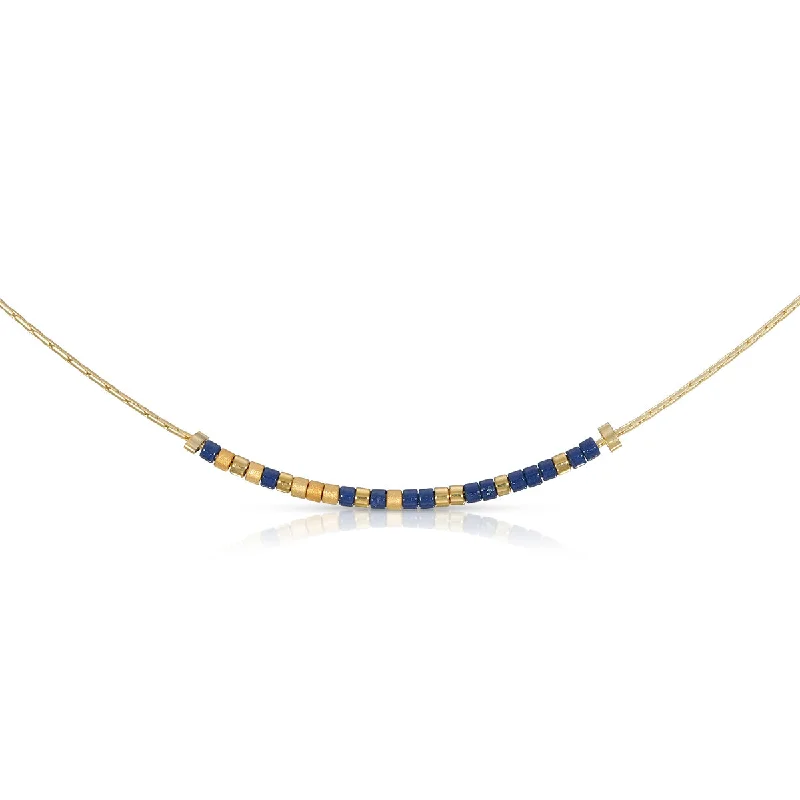 Crystal Choker Necklaces-Navy Mom