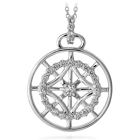 Crystal Pendant Necklaces-Hearts On Fire Copley Medallion Pendant Necklace