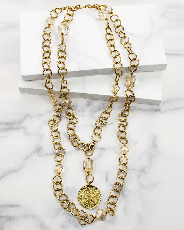 Gold Chain Necklaces-Malala Coin Pendant Necklace