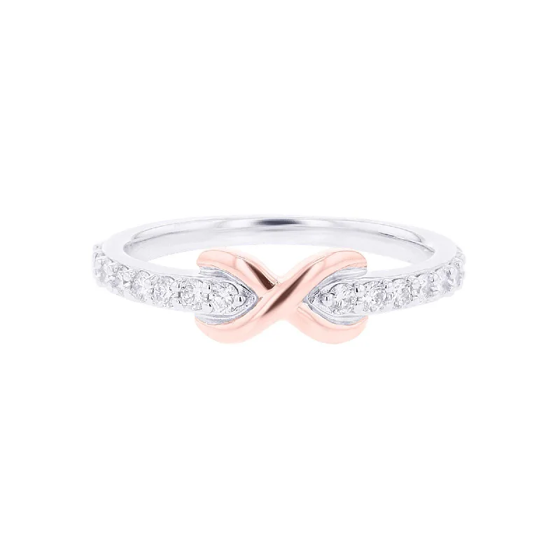 Custom Signet Wedding Rings-Aria Infinity Diamond Ring