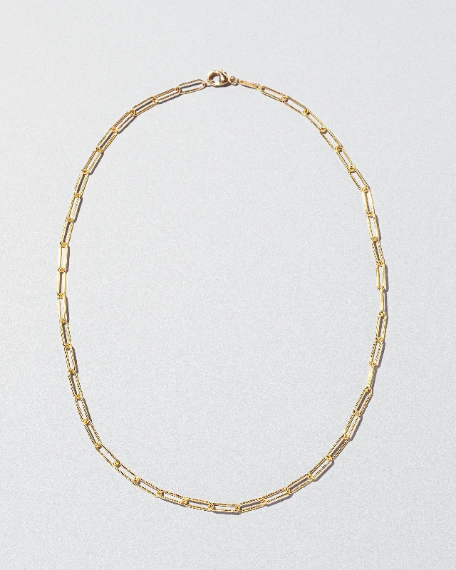 Jewelry Necklaces-Long Oval Chain Necklace