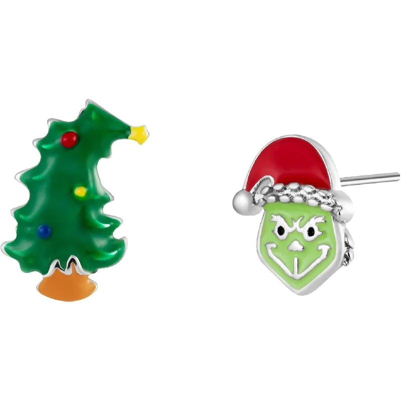 Personalized Drop Earrings-Grinch Stole Christmas Mismatch Earring Studs