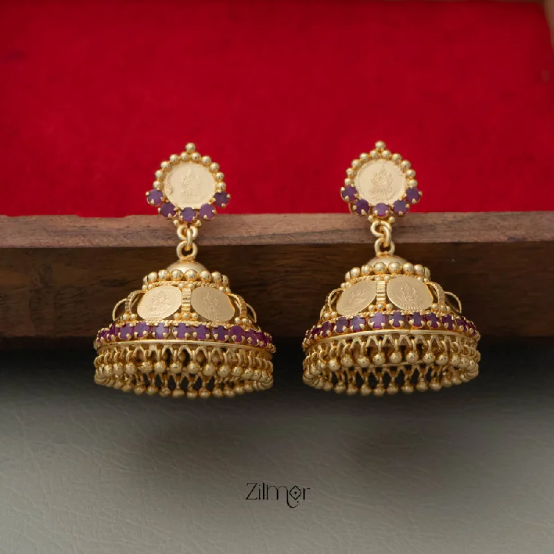 Simple Hoop Earrings for Women-PP101862 -Gold tone Kaashu Lakshmi Jumkha Earrings