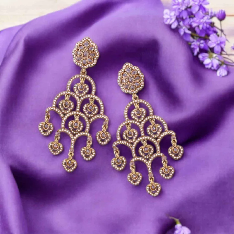 Custom Hoop Drop Earrings-Golden Maalai Danglers