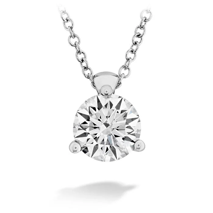 Shiny Necklaces-Hearts On Fire Classic 3 Prong Diamond Pendant Necklace