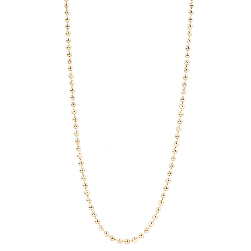 Art Deco Necklaces-gold plated 36" ball chain necklace