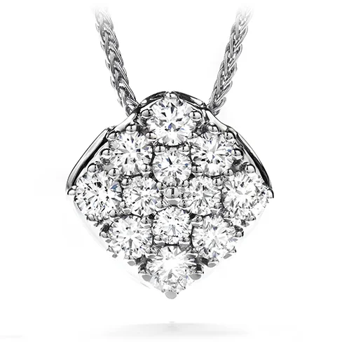 Mother’s Day Necklaces-Hearts On Fire Silk Pave Diamond Shape Pendant Necklace