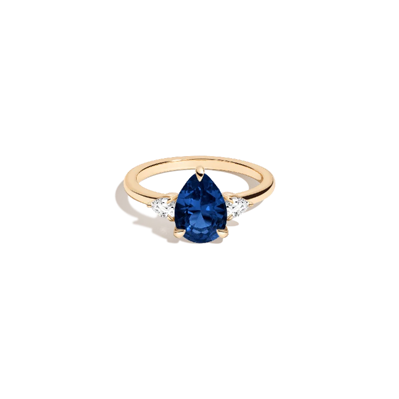 Luxury Promise Rings for Women-Pear Gemstone Cocktail Ring