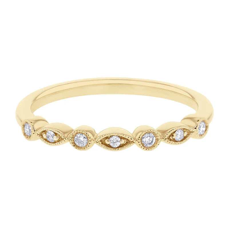 Designer Gold Wedding Rings-Trixie Stackable Diamond Ring