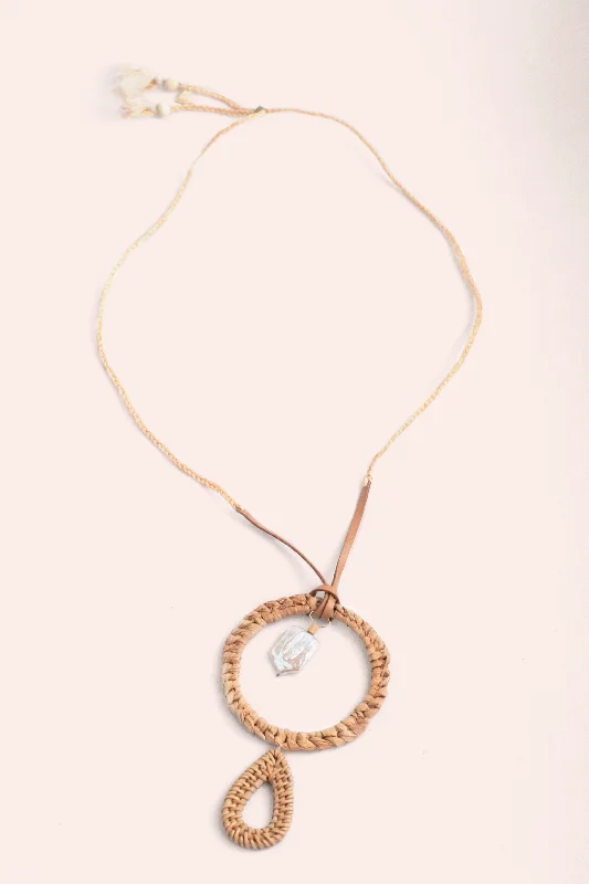 Inspirational Necklaces-Braided Drop Necklace - Pearl