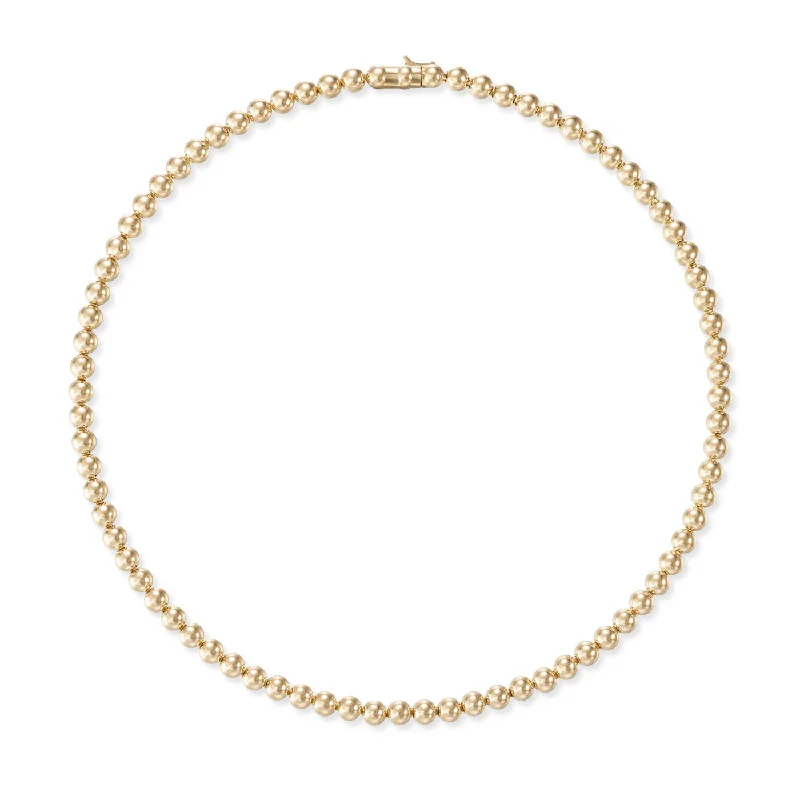 Silver Chain Necklaces-AUDREY TENNIS NECKLACE Small (Gold)