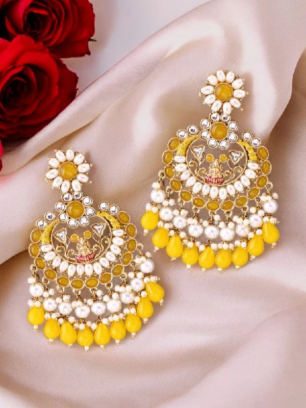 Elegant Silver Drop Earrings-Lemon Takshavi Chandbalis