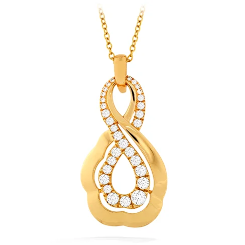 Cute Gold Necklaces-Hearts On Fire Lorelei Gold Infinity Pendant Necklace