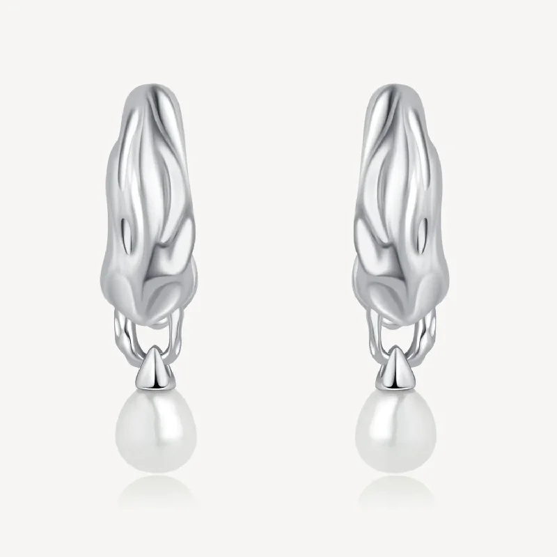 Trendy Drop Earrings for Women-Pearl Shadow Earrings