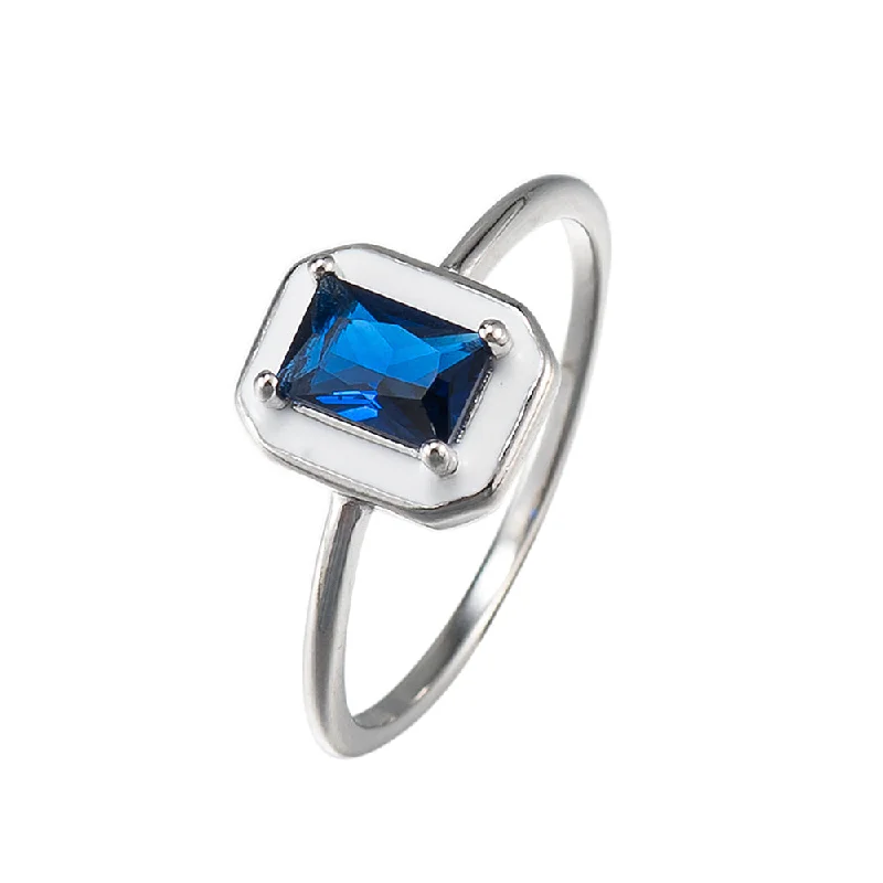 925 Sterling Silver Blue