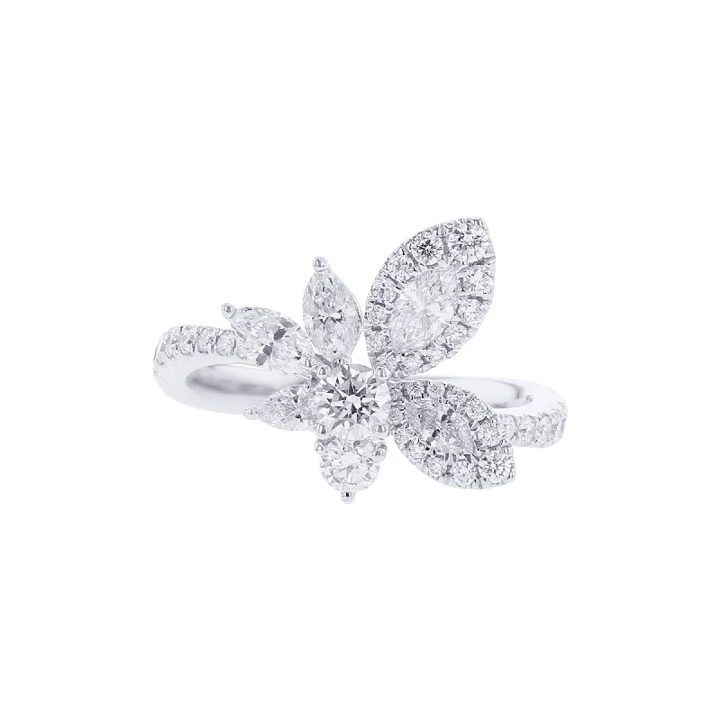 Custom Wedding Rings for Special Occasions-Iconic Flora Diamond Ring