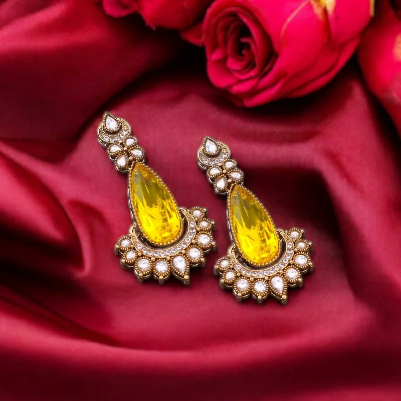 Personalized Gold Earrings-Lemon Diyanash Danglers