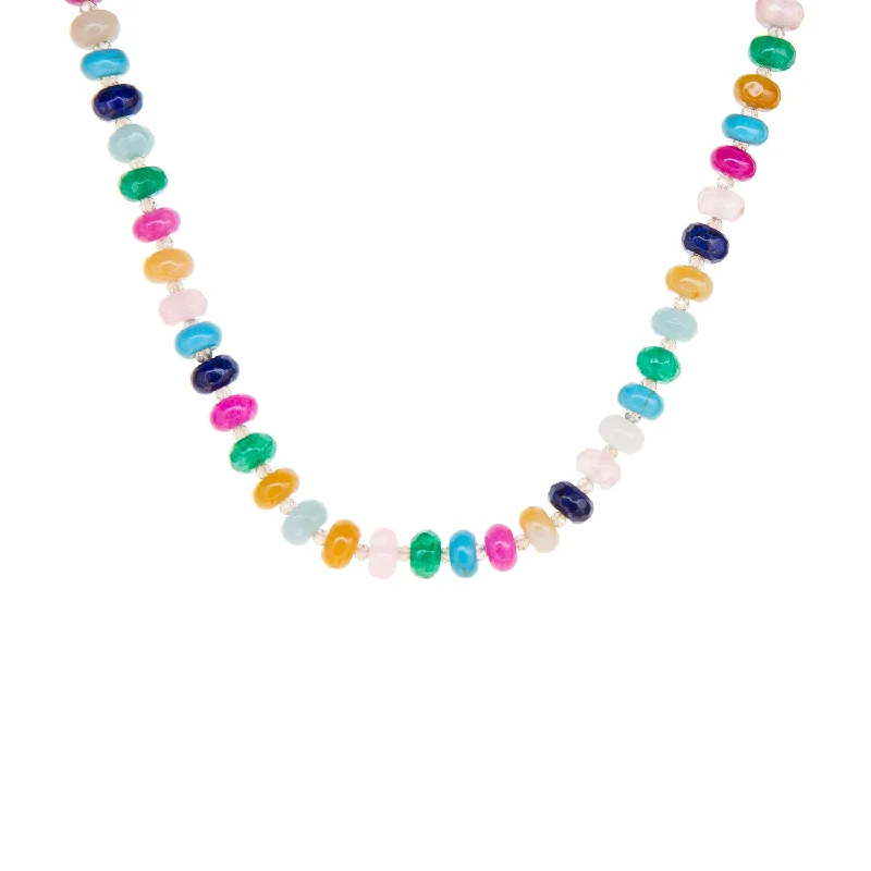 High Fashion Necklaces-rondelle beaded necklace