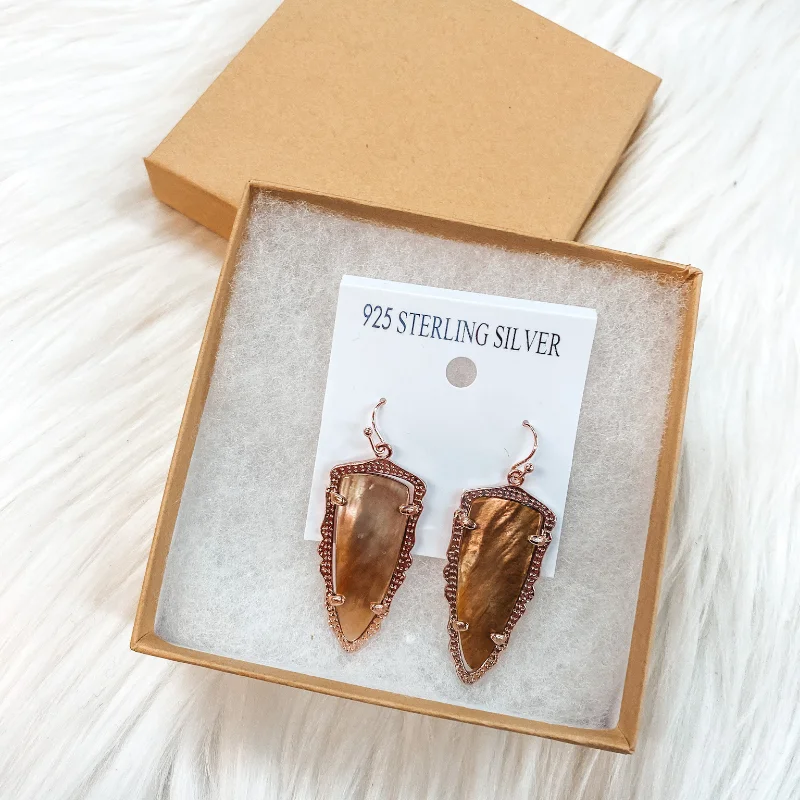 Large Crystal Drop Earrings-Holiday Special | Rose Gold Drop Earrings in Gift Box